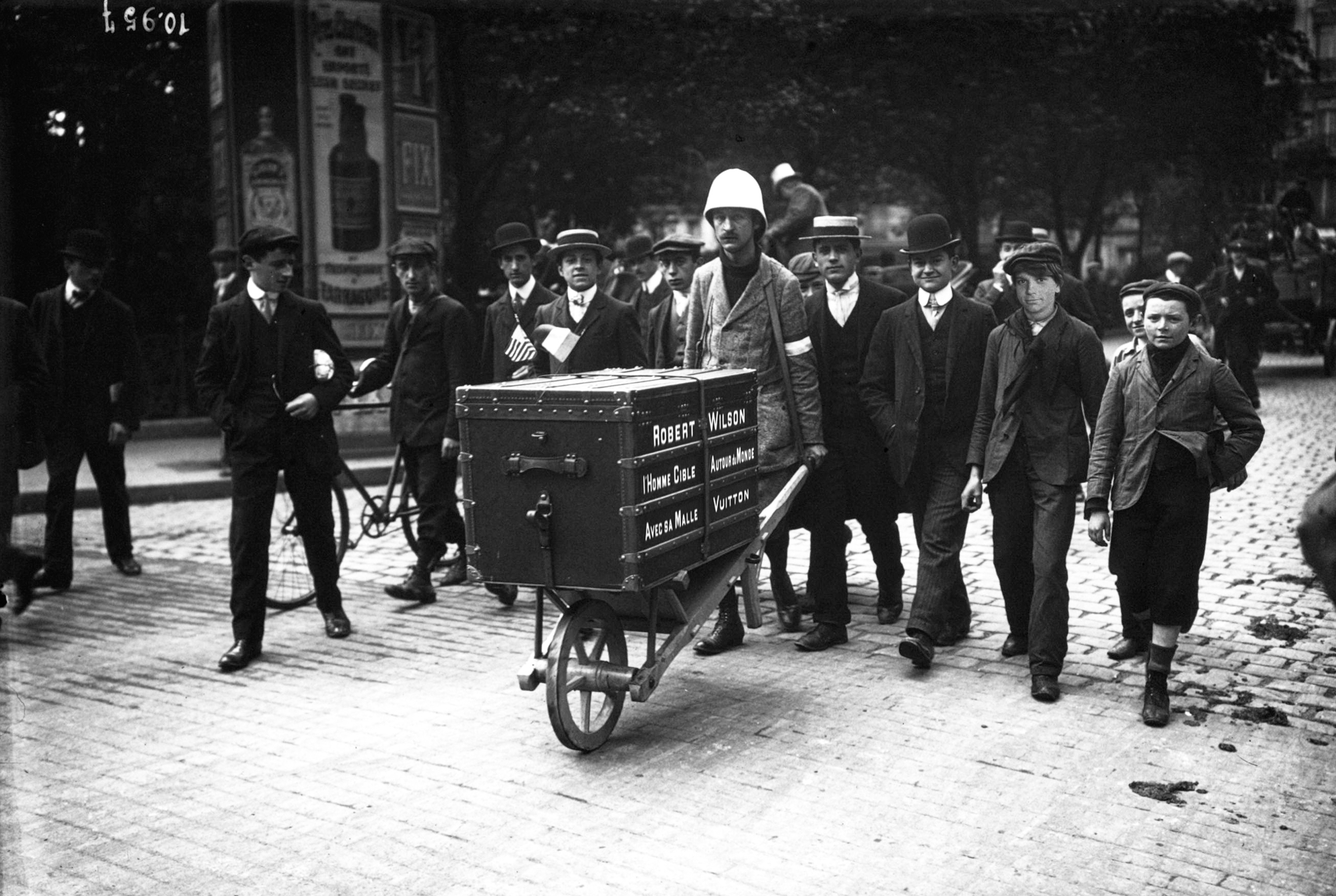World Traveler Robert Wilson with his Louis Vuitton trunk – 1910 – Snippet  of History